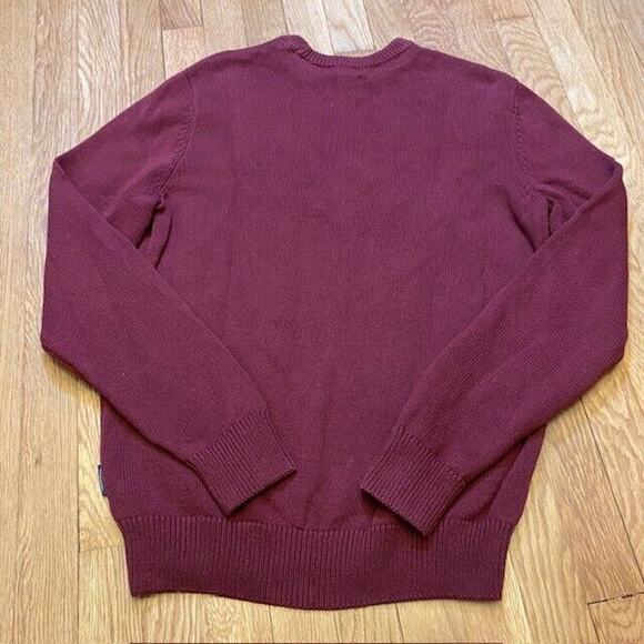 Ben Sherman All Cotton Red Long Sleeve Crew Neck Pullover Sweater Mens Medium - Picture 3 of 10